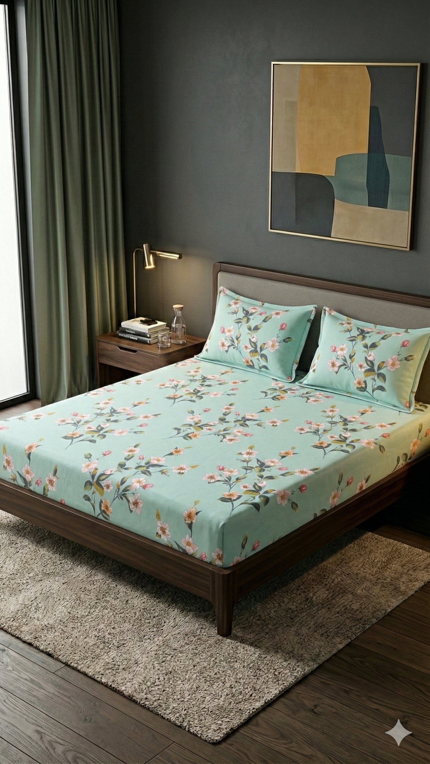 King Size Twill BedSheet with Two Pillow Cover - Image 1