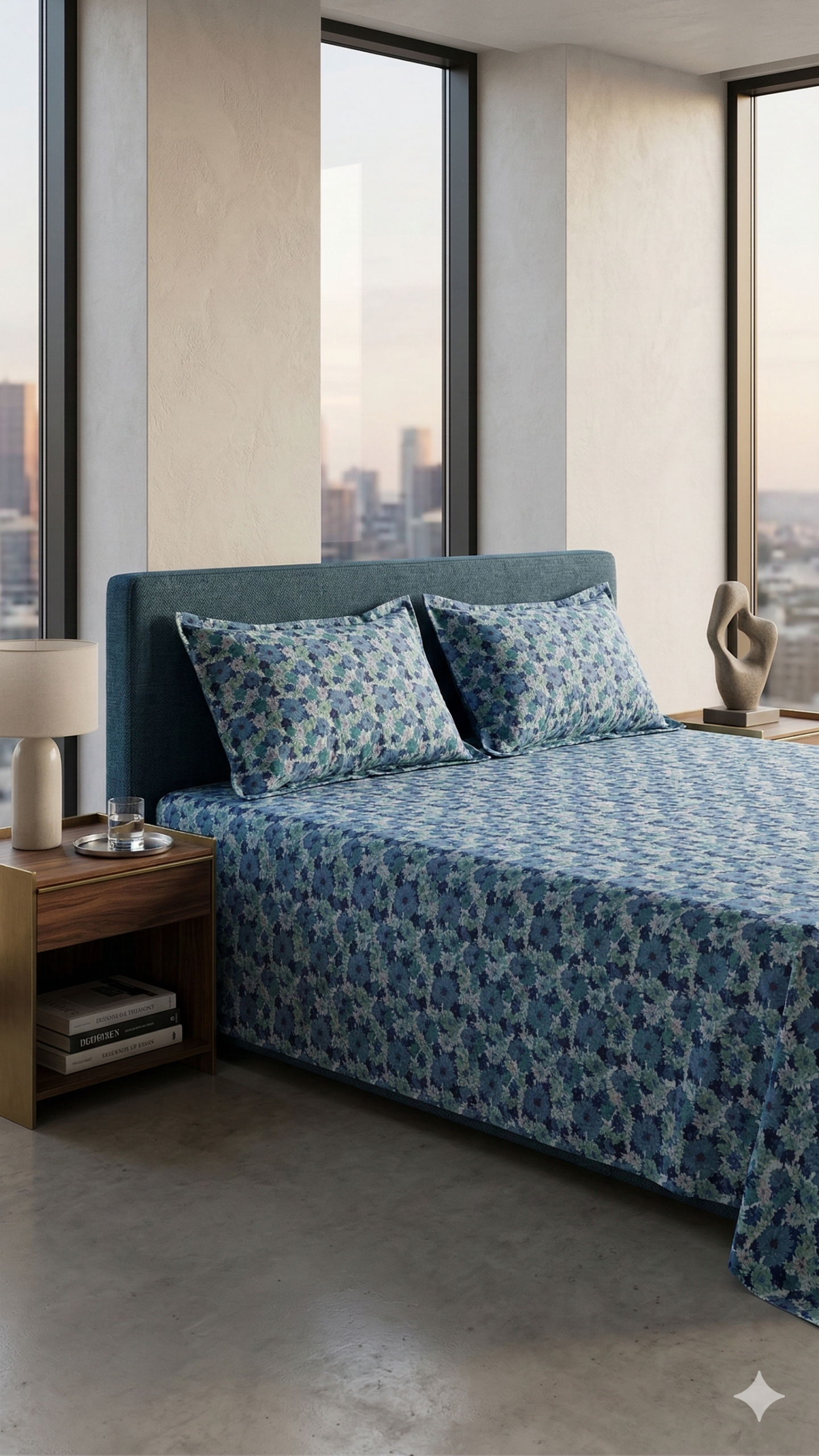 King Size Twill BedSheet with Two Pillow Cover - Image 1