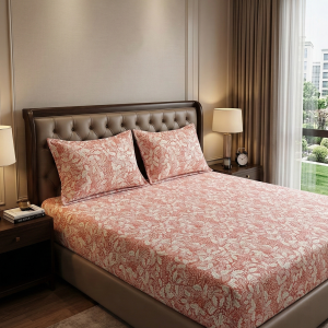 King Size Twill BedSheet with Two Pillow Cover