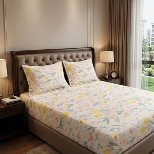 King Size Twill BedSheet with Two Pillow Cover